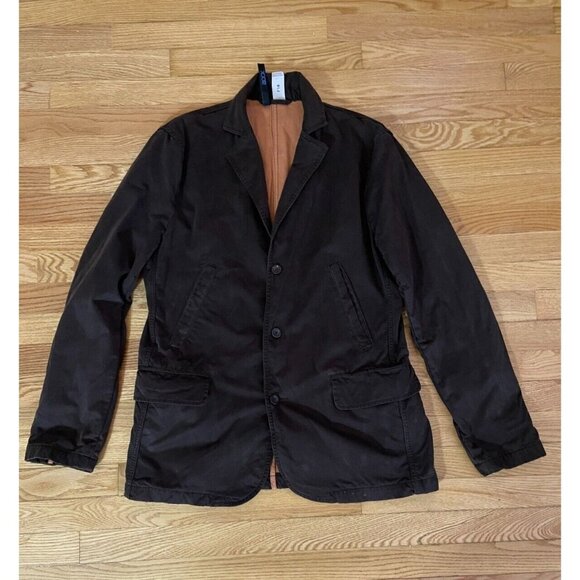 Stock Men Cotton 3 Button Blazer Brown Sport Jacket Size L - Picture 4 of 16